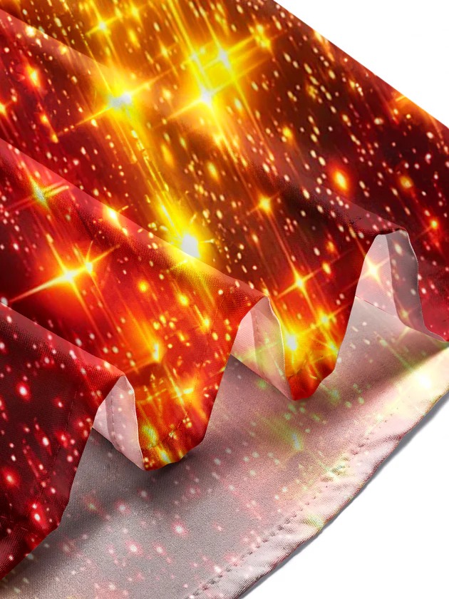 Christmas Flash Print Men's Pocket Long Sleeve Shirts